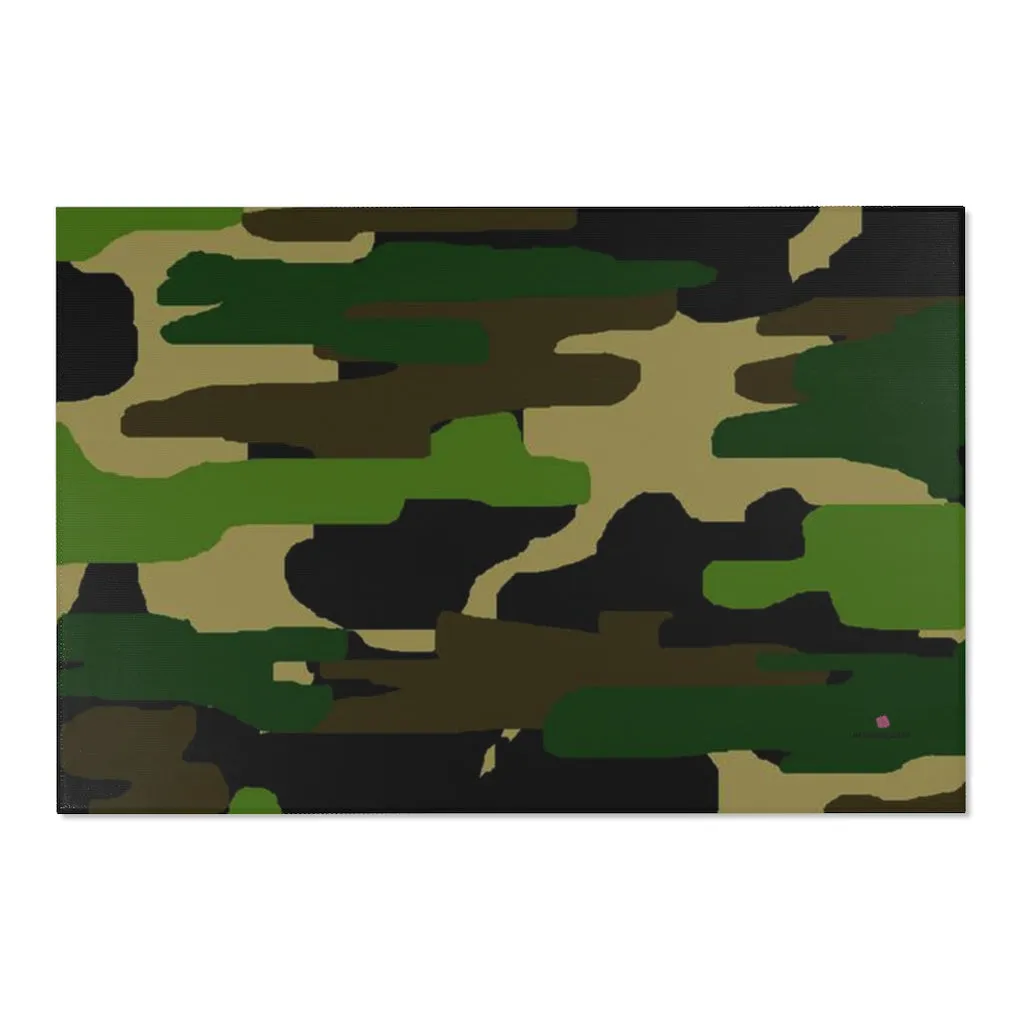 Green Camo Designer Area Rugs