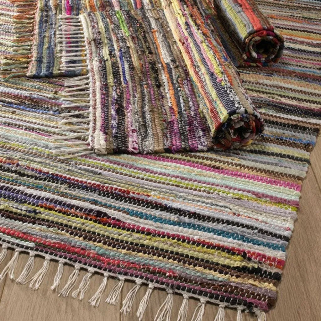 Handmade Indian Rag Rugs - 4 Colours - Cotton & Recycled Materials - Fairly Traded