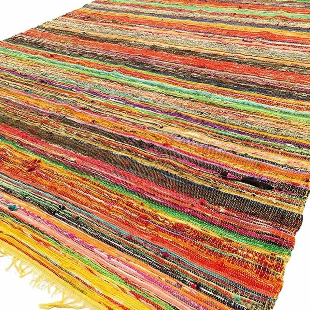 Handmade Indian Rag Rugs - 4 Colours - Cotton & Recycled Materials - Fairly Traded