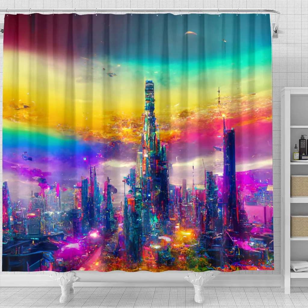 High Rise Shower Curtain | Acidmath Guy