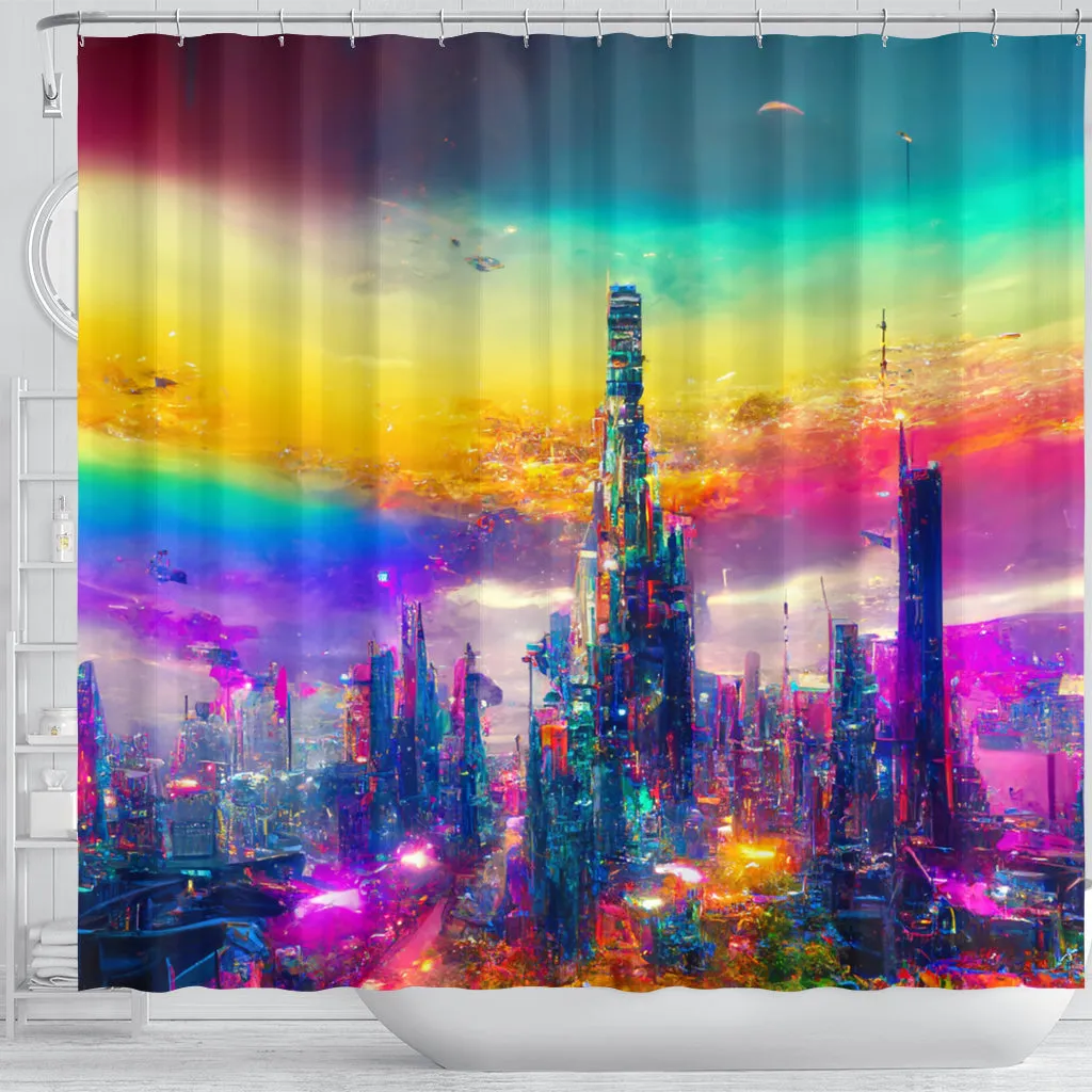 High Rise Shower Curtain | Acidmath Guy