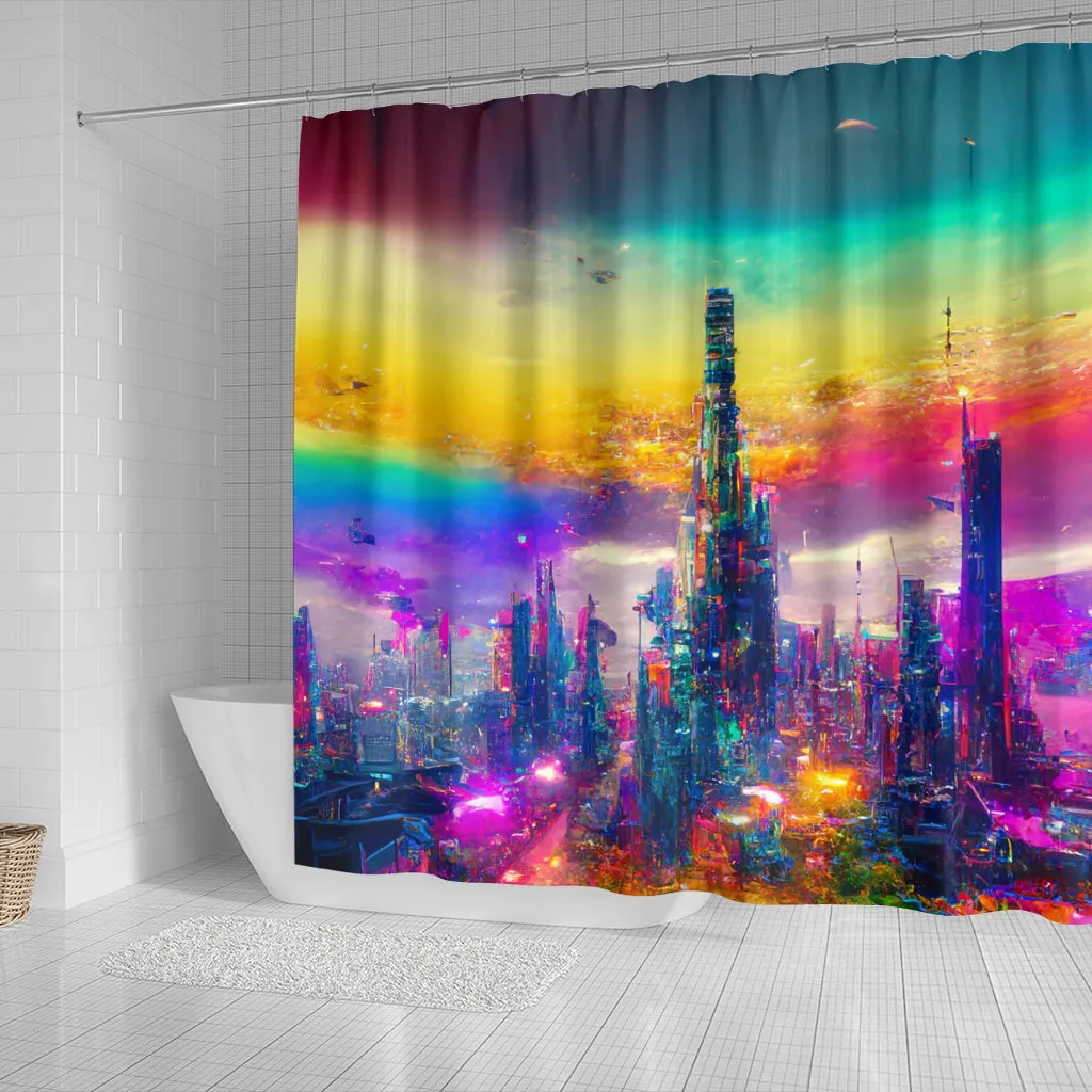 High Rise Shower Curtain | Acidmath Guy