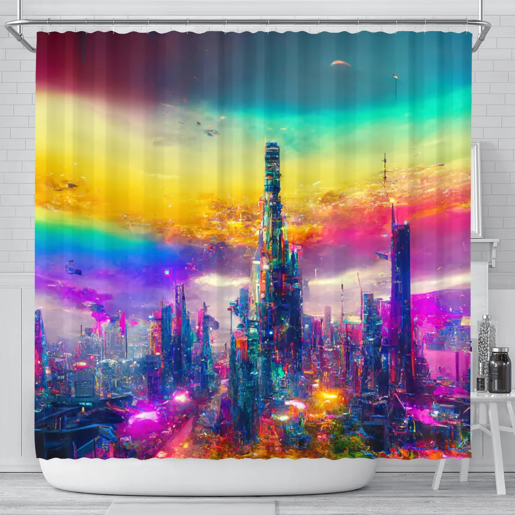 High Rise Shower Curtain | Acidmath Guy