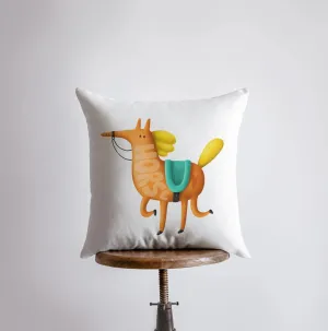 Horse Running Pillow | Throw Pillow | Horse Lover | Animal Lover Gift | Tiny House Decor | Cowgirl Pillow