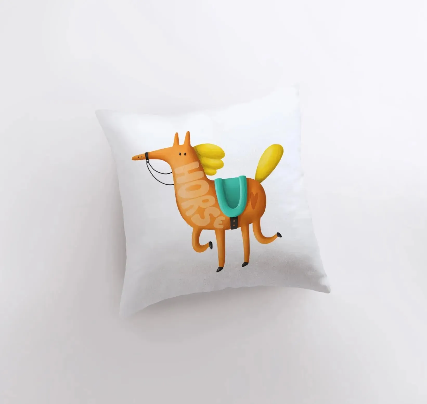 Horse Running Pillow | Throw Pillow | Horse Lover | Animal Lover Gift | Tiny House Decor | Cowgirl Pillow