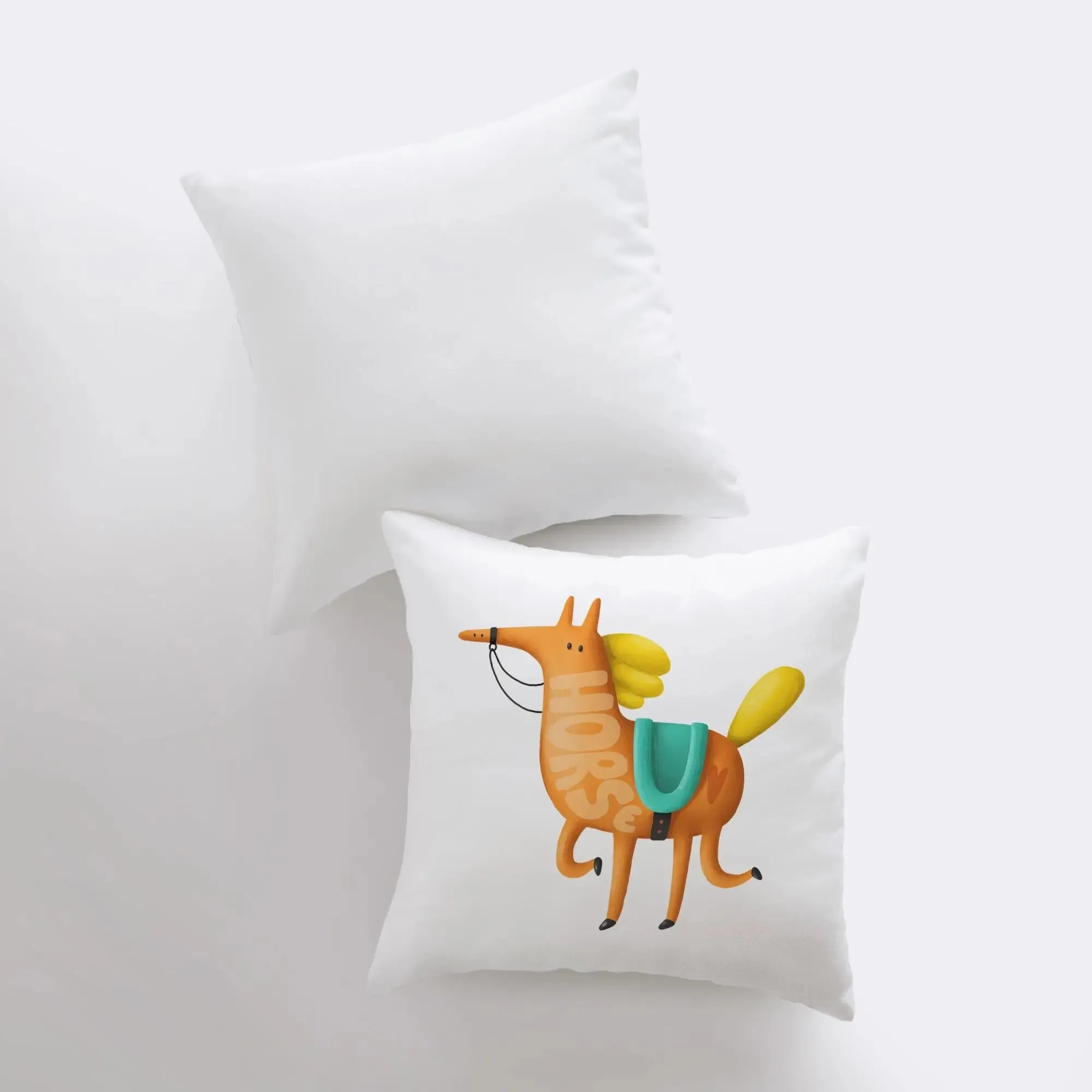 Horse Running Pillow | Throw Pillow | Horse Lover | Animal Lover Gift | Tiny House Decor | Cowgirl Pillow