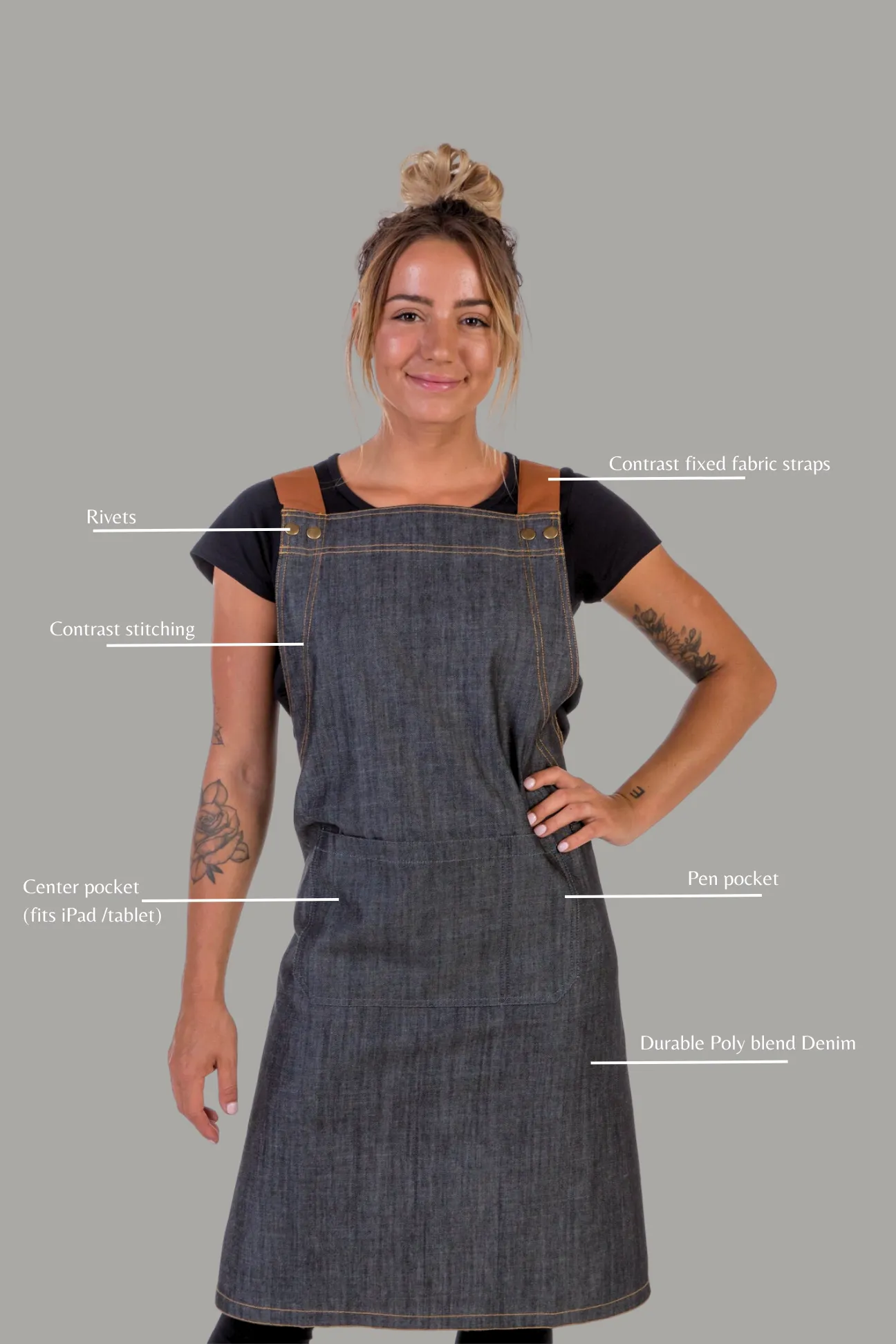 Josh Crossover Denim one size Apron