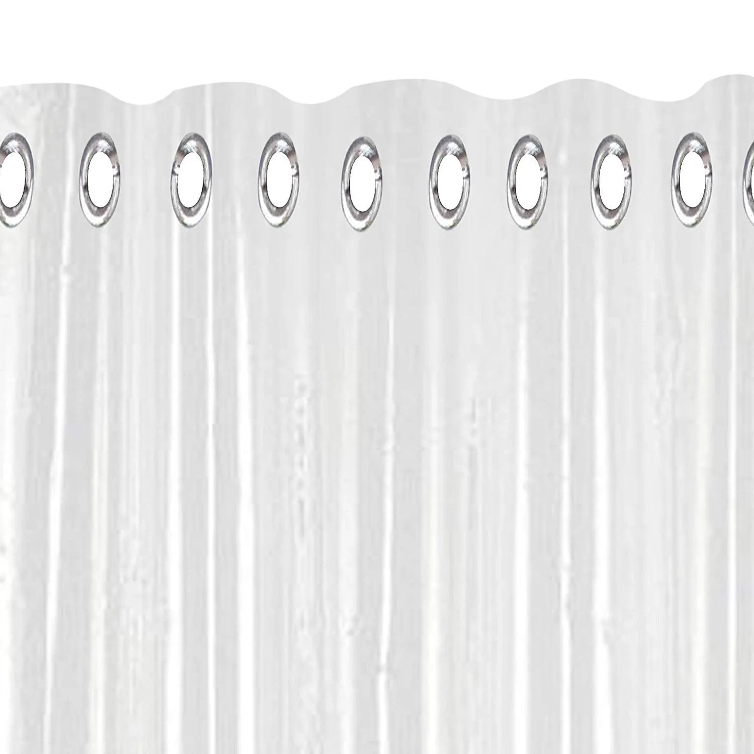 Kuber Industries PVC .30 MM Shower Curtain | Waterproof PVC & Coin Print | Semi-Transparent Curtains | Size 244 x 138 CM, 8 Feet (Transparent) | Stylish and Functional Shower Curtain