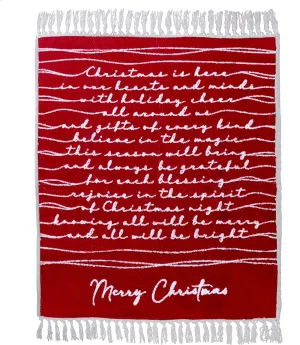 Merry Christmas - 50" x 60" Inspirational Plush Blanket