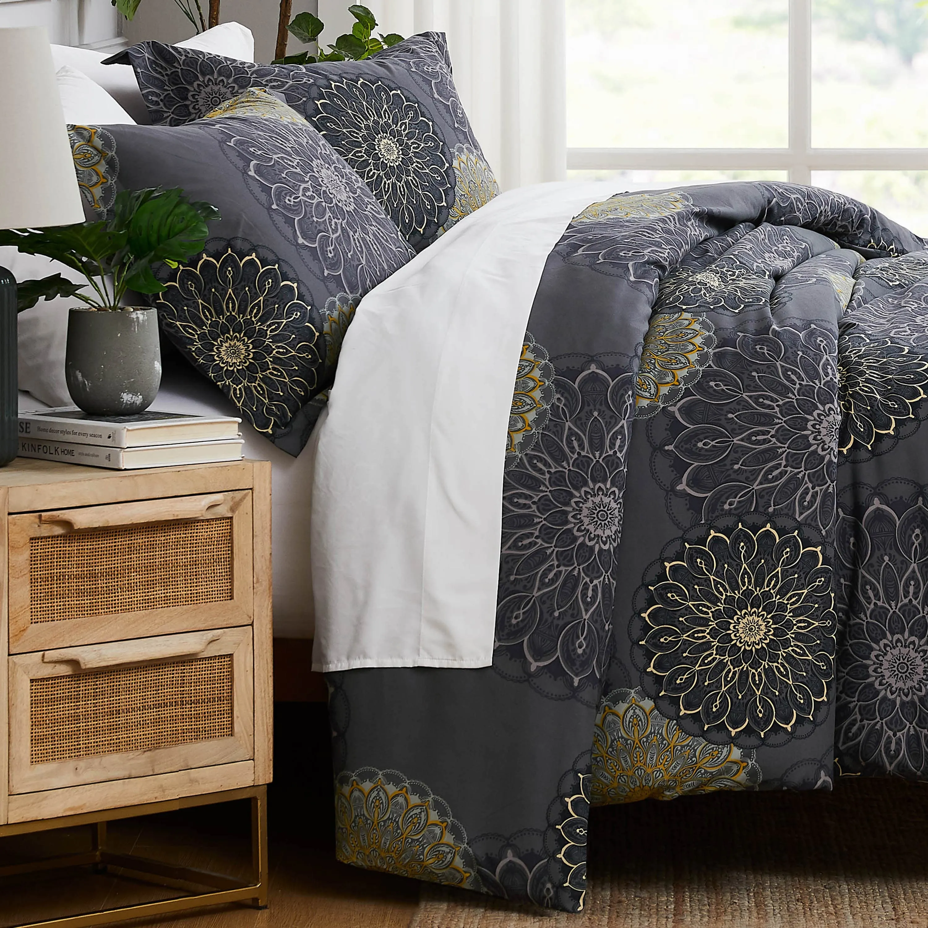 Midnight Floral Comforter Set