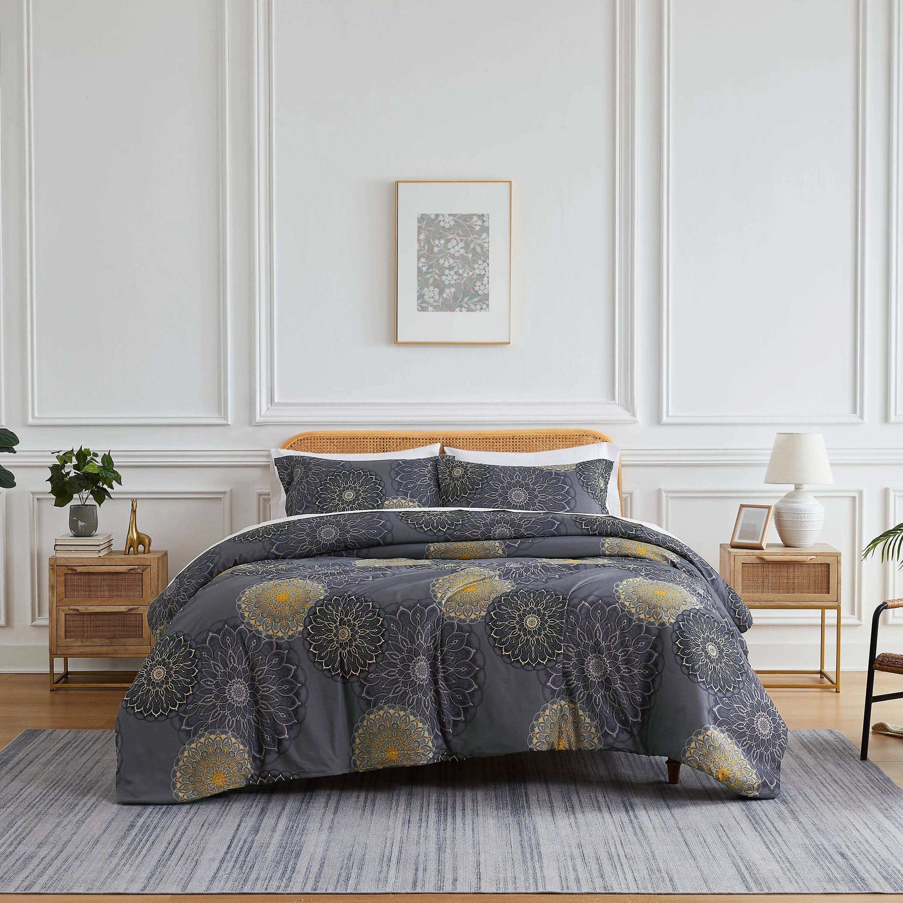 Midnight Floral Comforter Set