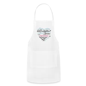 Mommy Heart Wordart Adjustable Apron