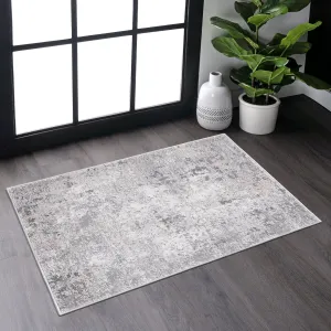 NAAR MARFI Collection 2X3 Grey/Multi/Abstract Non-Shedding Living Room Bedroom Dining Home Office Stylish and Stain Resistant Area Rug