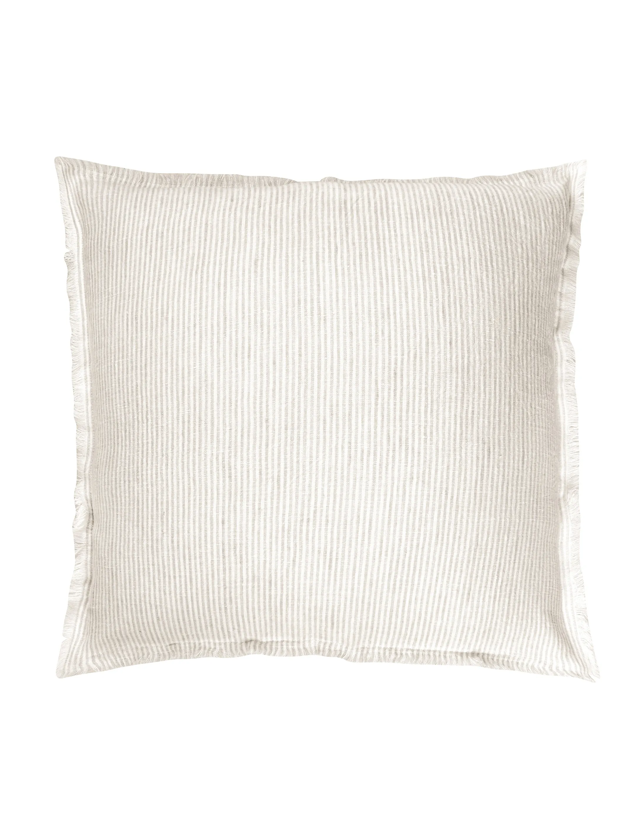 Natural Beige & White Striped So Soft Linen Pillow