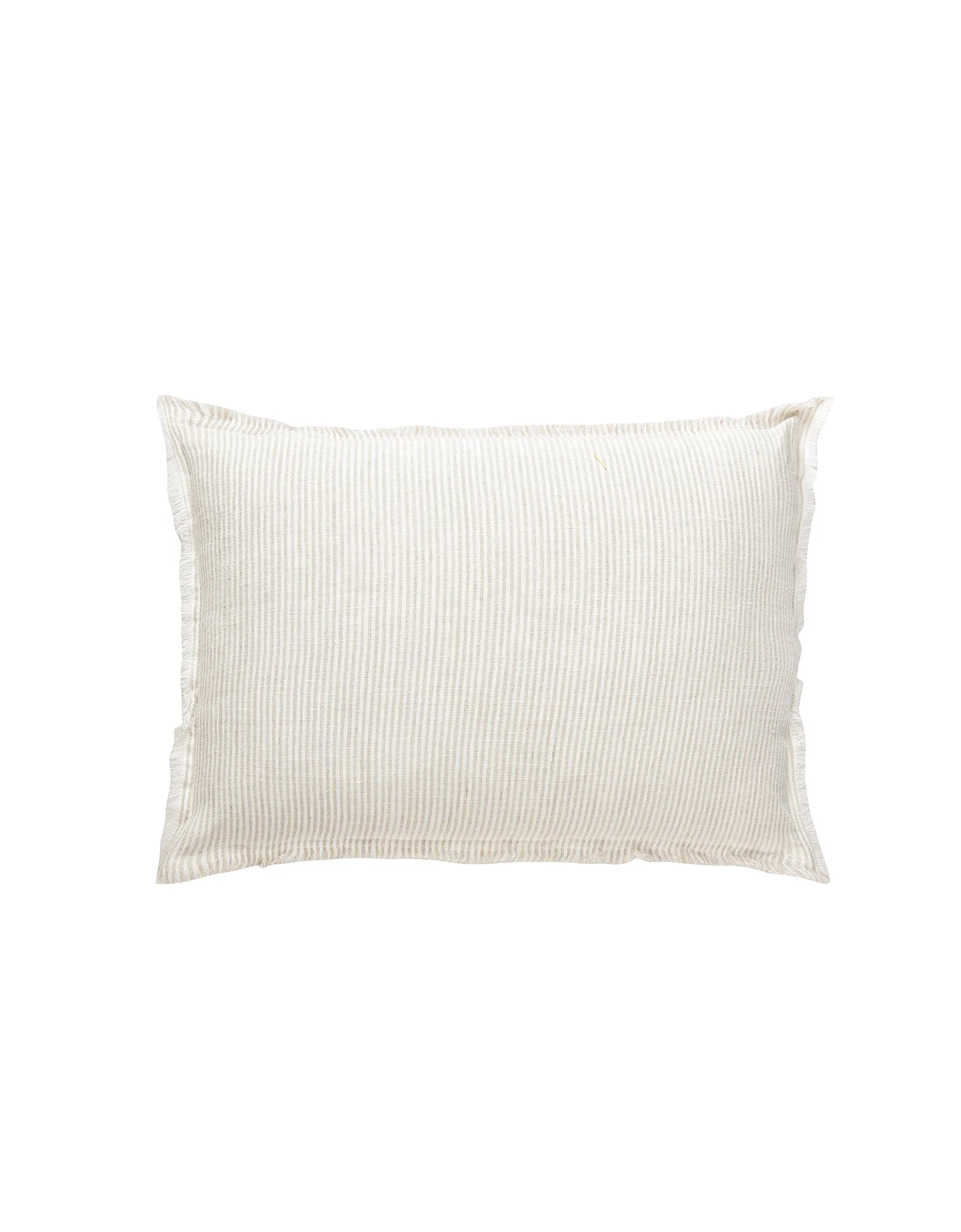 Natural Beige & White Striped So Soft Linen Pillow