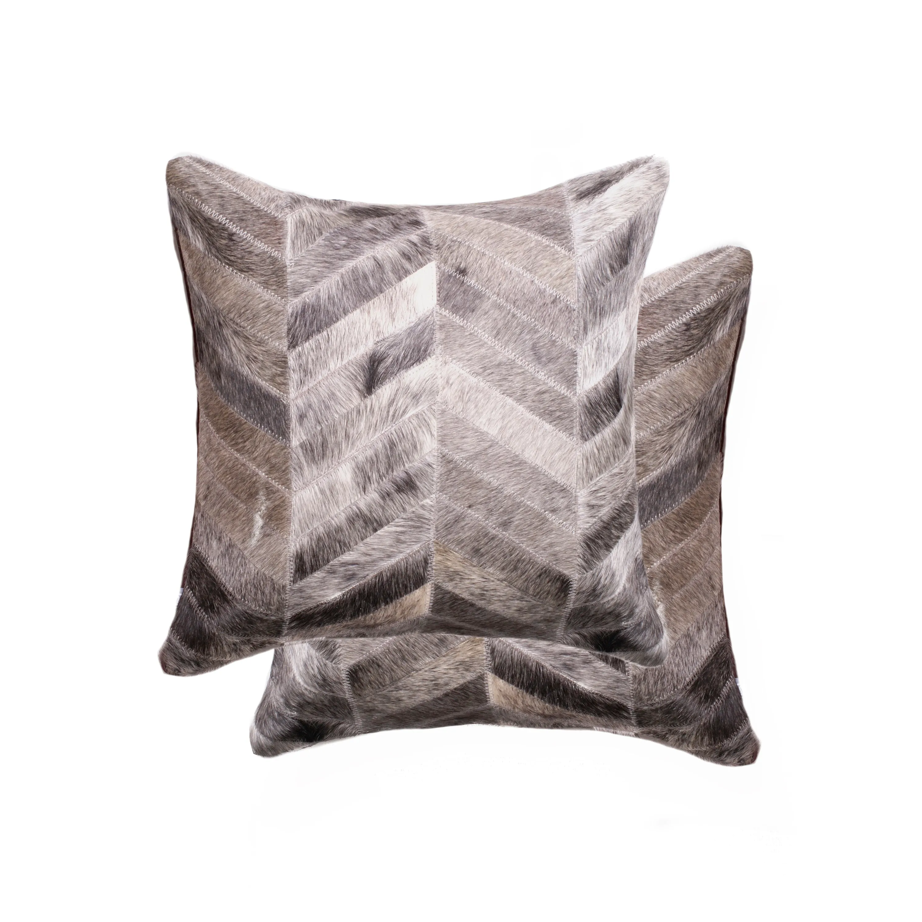 Natural Home Decor Torino Chevron Cowhide Pillow-2-Piece