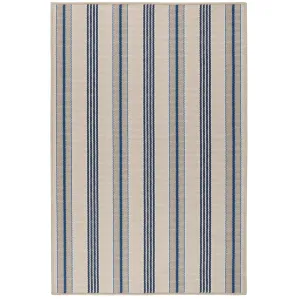 Nimes Ticking Neutral Machine Washable Rug