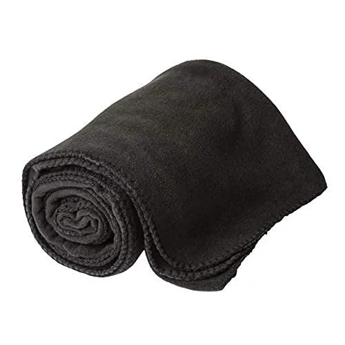 nulove Plain Black Non Woven Blanket (Size 60x90)