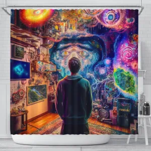 OPTIONS Shower Curtain | Acidmath AI