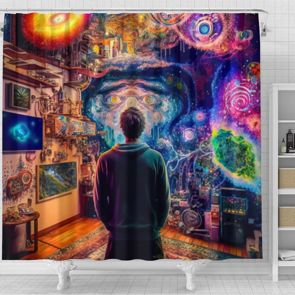 OPTIONS Shower Curtain | Acidmath AI