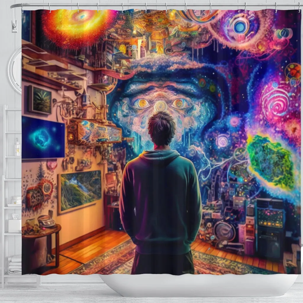 OPTIONS Shower Curtain | Acidmath AI