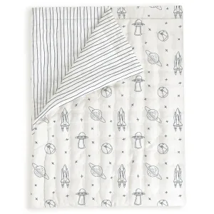 Organic Kids Quilt - Celestial & Cobi Blue Stripes