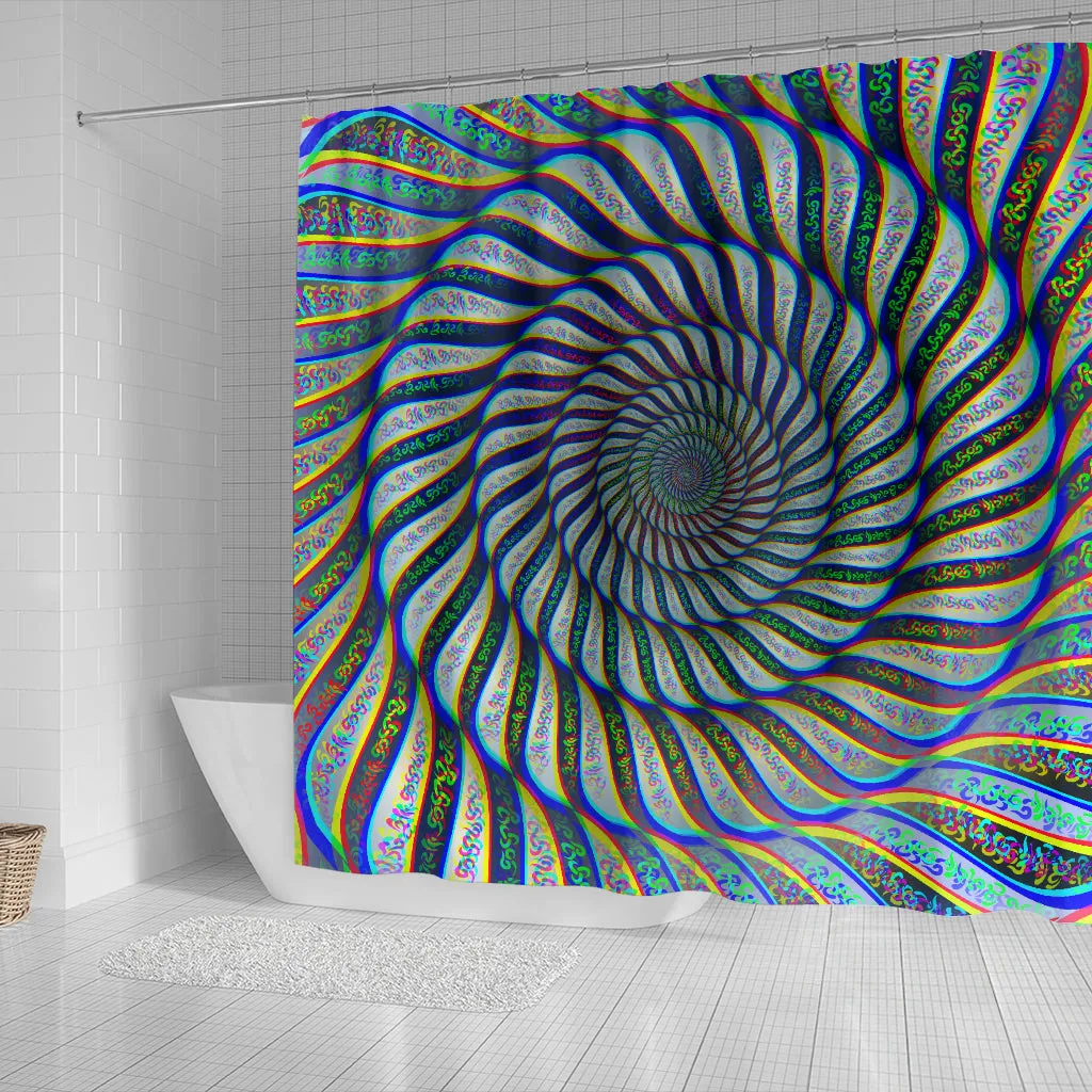 Phonetic Vortex Shower Curtain