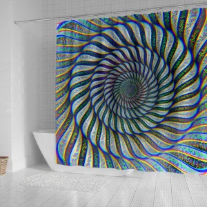 Phonetic Vortex Shower Curtain