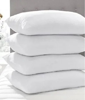 Pillow Polyester Fibre Solid Sleeping Pillow Pack of 4(White) 44x63