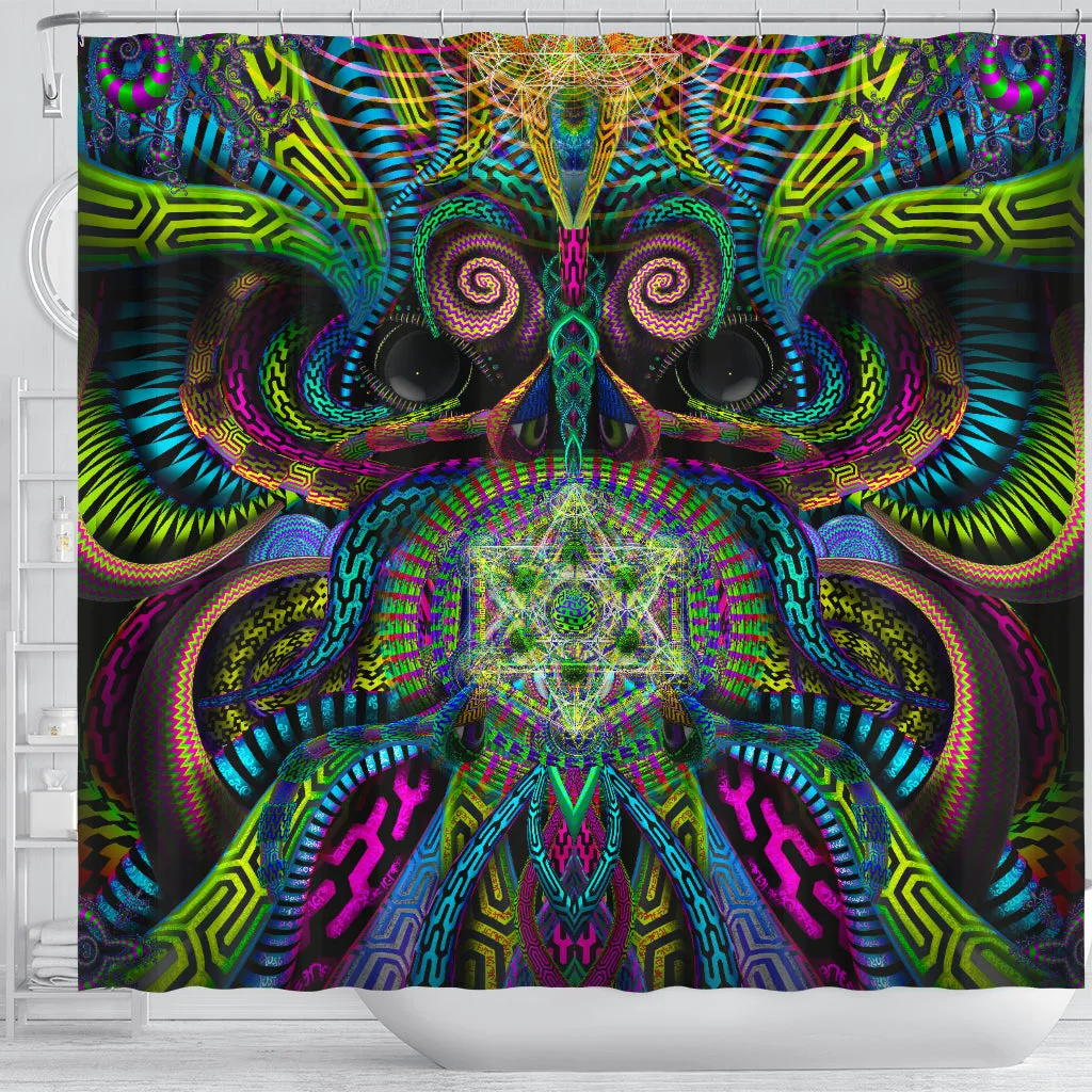 Primordial Presence Shower Curtain