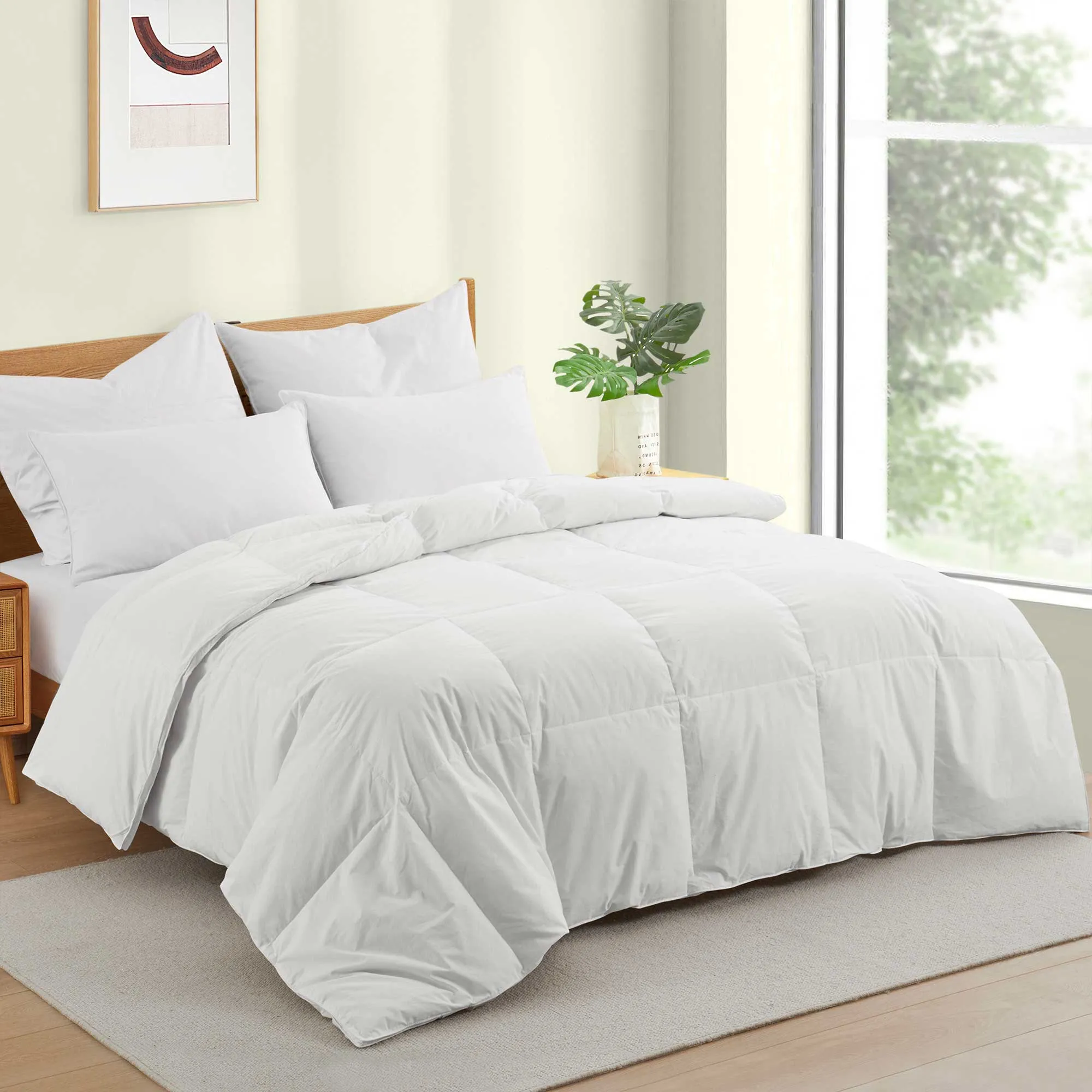 Puredown UltraFeather Comforter, Duvet Insert or Stand-Alone Comforter, Machine Washable