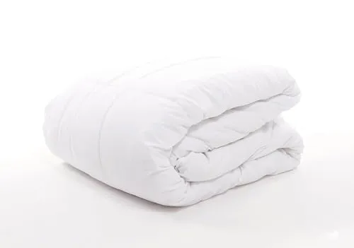 Queen Size, White Alternative Down Comforter - Warm, Lightweight, Luxury, & Breathable Hotel Quality Bedding Set - All Season Fluffy & Cozy Oversized Cooling Microfiber Duvet Insert Comforter