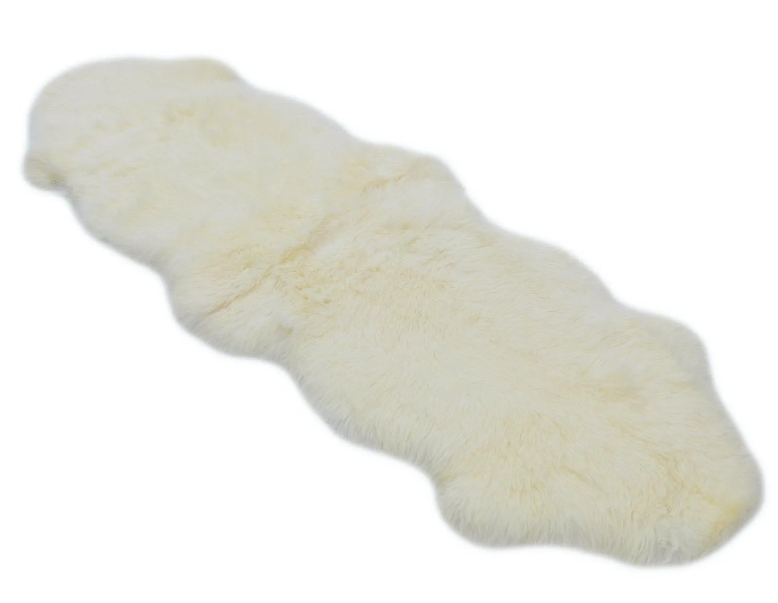 Sheepskin Rug - Ivory - Super Double Length (200x60-65cm) - Long Wool Australian Merino Sheepskin