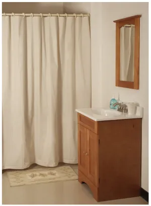 Simple Spaces SD-MCP01-B3L Shower Curtain, Vinyl, Beige, Beige :EA: QUANTITY: 1