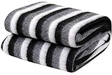 STARNSTYLE 300 TC All Season Light Weight Striped Polar Fleece Single Bed Donation Blanket (152 x 230 cm Pack of 20