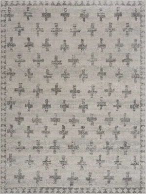 Tigris Swiss Cross Ivory&Gray Area Rug