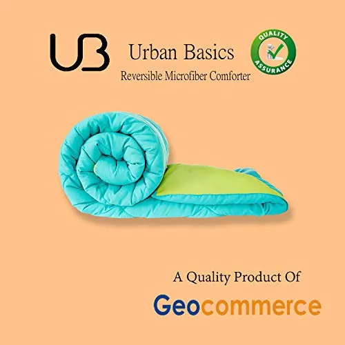 Urban Basics Microfibre 200 TC Reversible Comforter (Blue & Grey_King)