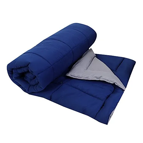 Urban Basics Microfibre 200 TC Reversible Comforter (Blue & Grey_King)