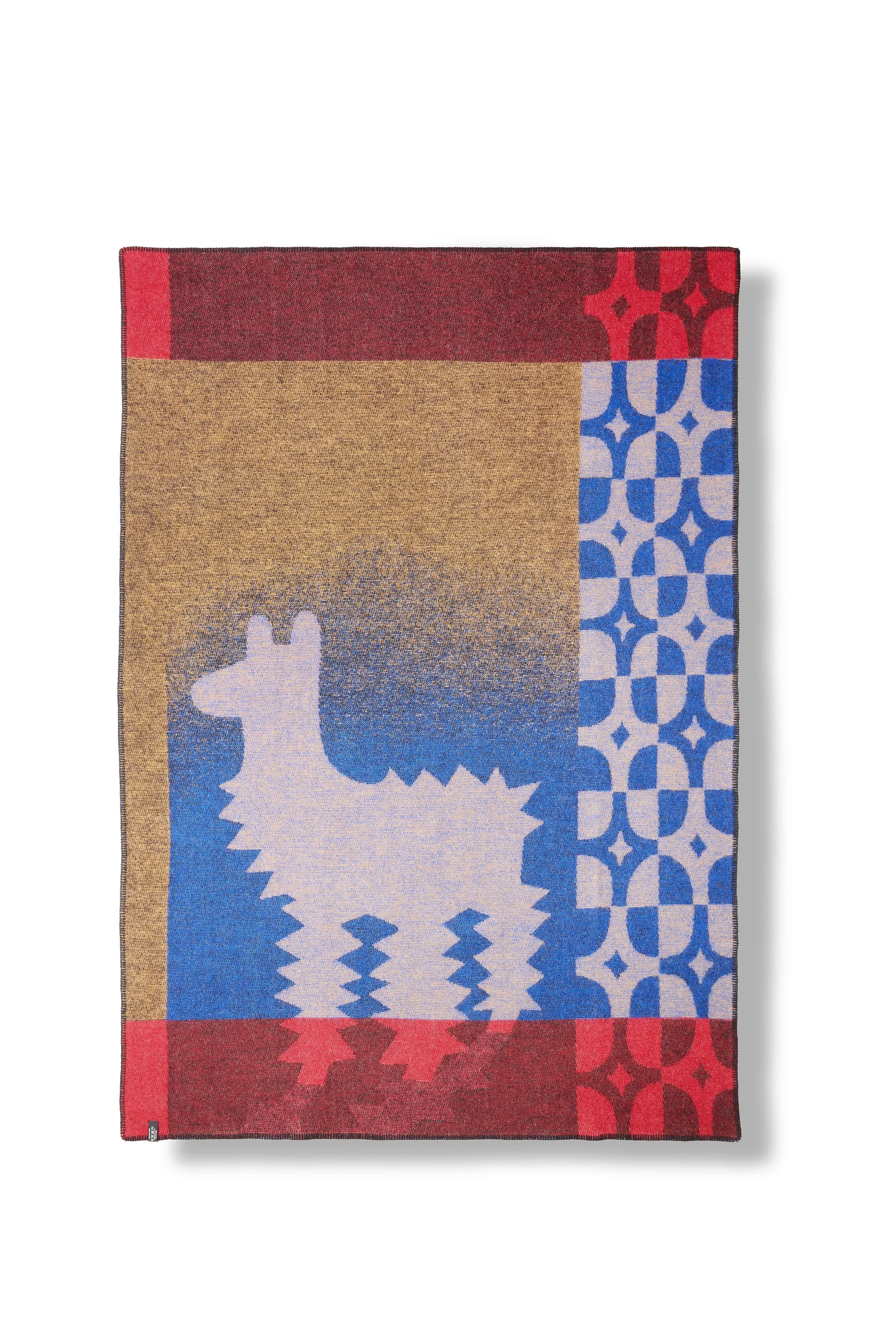 Wool Blanket "Desert Lama" by Bas Steens